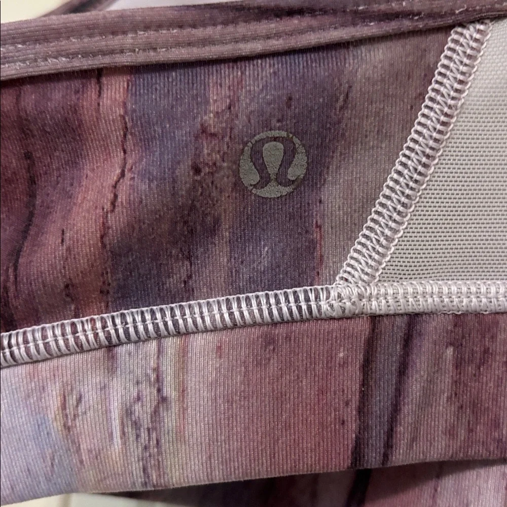 Lululemon Sports Bra Size 6 Strappy‎ Back Purple Tie Dye
